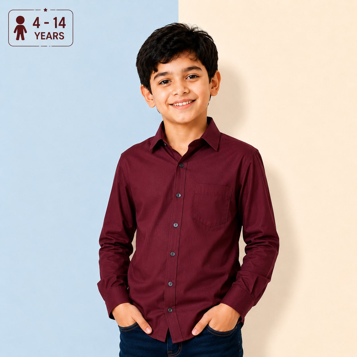 Premium Laffer Cotton Blend Fabric in Maroon